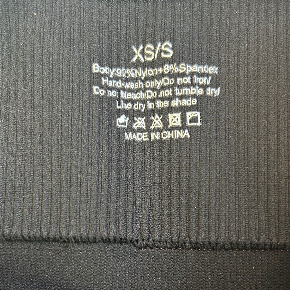 Black Ribbed XS/S bodysuit - Picture 6 of 6